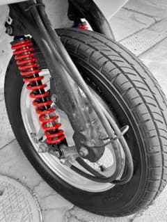 ホンダ ジャイロキャノピー全車適合 フロントサスペンション (赤黒) 二本セット ホンダ ジャイロキャノピー全車適合 フロントサスペンション