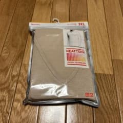 UNIQLO HEATTECH VネックT 九分袖 3XL ベージュのサムネイル