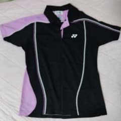 YONEX バドミントンシャツ Mサイズ 黒/紫　レディースのサムネイル