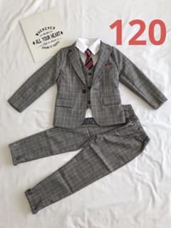 120cm  入学式 卒園式 キッズ　フォーマル スーツ5点セット103のサムネイル