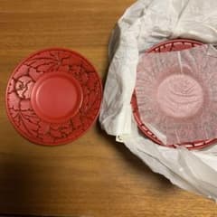 村上木彫堆朱　茶托　唐草(5枚組)のサムネイル