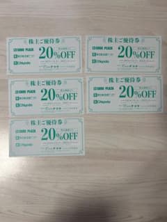 チヨダ　SHOE PLAZA 株主優待券 20%OFF 5枚のサムネイル