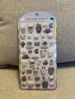 COTTON PUFFY シール コットンパフィー オリジナル モノクロのサムネイル