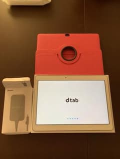 美品！ドコモdtab d-01hタブレットケース充電器付きのサムネイル