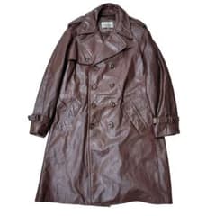 70S VINTAGE クレスコ CRESCO 本革 レザー トレンチコートのサムネイル