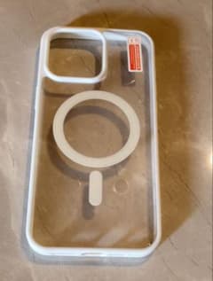 iPhone15 promax スマホケース クリア　ホワイト マグネット対応のサムネイル