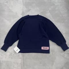 【新品タグ付】パーソンズ パフスリーブ ニットプルオーバー ネイビー S