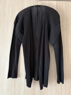 PLEATS PLEASE カーディガン 黒 サイズ3 - メルカリ