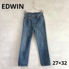 □ 48147☆ LOEWE ロエベ ジーンズ レザーパッチ ストレートデニム