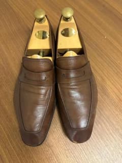 BERLUTI ベルルッティ ロレンツォ カリグラフィ ローファー 7.5 茶 