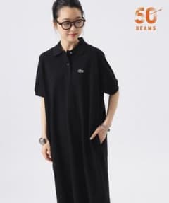 【別注】LACOSTE / ポロ ワンピース　36サイズ　黒　BEAMS 別注】LACOSTE / ポロ ワンピース 36サイズ 黒 BEAMS - メルカリ