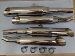 v-max1200 スラッシュカット4本出しコブラマフラー　美品　凹みなしのサムネイル