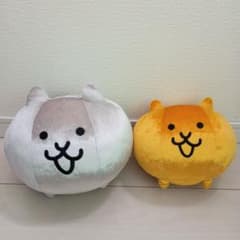 美品！にゃんこ大戦争　ぬいぐるみ　金ネコ　銀ネコ　2点セット