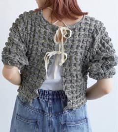 wcloset 【前後2way】 ポコポコクルーネックカーディガンのサムネイル