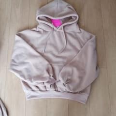 広告掲載商品　viviコラボ　2pink　グレージュ　ビッグシルエットパーカーのサムネイル