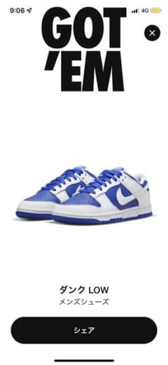 NIKE DUNK Low racer blue and whiteのサムネイル