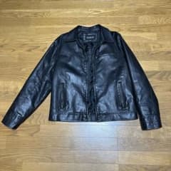 GUESS ブラックレザージャケット Lサイズのサムネイル