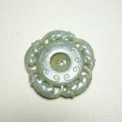 翡翠 動物モチーフ 円形装飾品清代 五鼠招財の回転牌 上質彫刻 C1A107 翡翠 動物モチーフ 円形装飾品清代 五鼠招財の回転牌 上質彫刻 C1A107