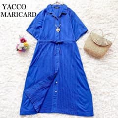 希少✨ヤッコマリカルド 人気 前後ピンタック ロングシャツワンピース