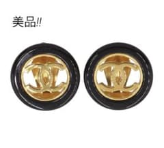 T2023 美品 シャネル ココマーク ラウンド イヤリング - メルカリ