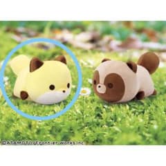 치비 여우 엄청난 봉제인형~[너구리와 여우]BANDAI 끈 첨부
