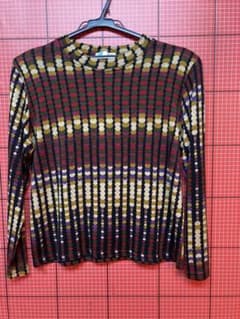 OKURA 長袖 カットソー マルチカラー ドット柄のサムネイル