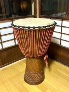 Djembe, African percussion instrument, made in Senegal.