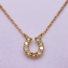 ✨新品未使用✨大人気18金✨馬蹄ダイヤモンド0.1ct✨小豆40 