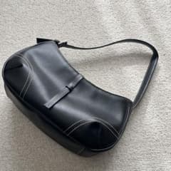 00s archive Y2K leather grunge bag black - メルカリ
