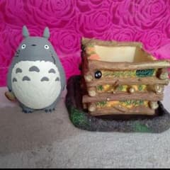 【未使用】となりのトトロ プランターカバー キャンプファイヤー　ジブリ となりのトトロ キャンプファイヤー プランター 未使用品 箱あり