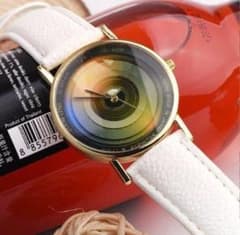 l36新品 送料込み　クォーツ トレンド感レコード インスタ　男女兼用腕時計 白