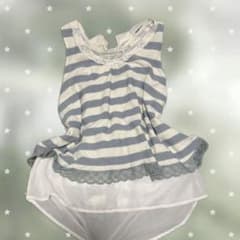 axes femme ボーダー タンクトップ リボン レース ガーリー 姫カジのサムネイル