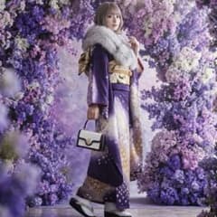 朧 パープル 紫 正絹 振袖 フルセット - メルカリ