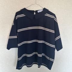 k*a様 SALE☆SEASON REASON ネイビー ストライプ Tシャツのサムネイル