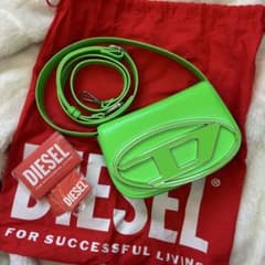 DIESEL ディーゼル ロゴ バッグ 緑 ライトグリーン ネオン 正規品 