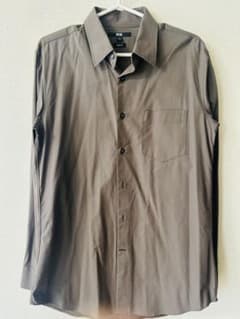 UNIQLO SLIM FIT シャツ ブラウンのサムネイル