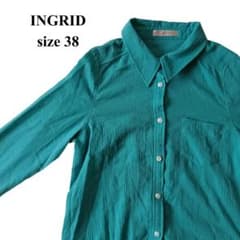 INGRID 長袖シャツ グリーン サイズ38【13】のサムネイル
