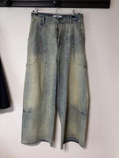 あおば着用 GOATESSENCE TUCK WIDE DENIM PANTS - メルカリ