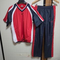 超美品】ナイキ ベースボール ウインドブレーカー上下 半袖 背面ロゴ M