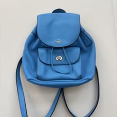 COACH コーチ レザー リュック ブルーのサムネイル