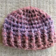 手編みニット帽 ビーニー ニットキャップ 帽子　ハンドメイド　毛糸ニット帽のサムネイル