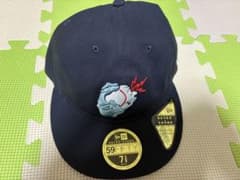 NEW ERA 59FIFTY くっきー　ボールフィンガーロゴ ネイビーのサムネイル