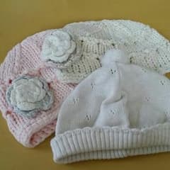マツ様☆可愛い 綿ニット帽 ３枚セット おまけ付き☆のサムネイル