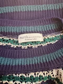 earth music&ecology 半袖ニット ボーダーのサムネイル