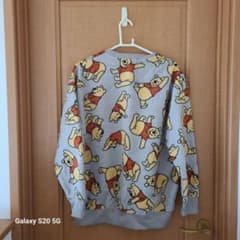 プーさん全体プリントスウェット L グレーのサムネイル