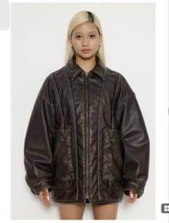 最終値下げ】ラグアジェム フェイクレザーヴィンテージジャケット