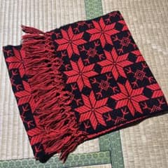 レトロなショール　雪の柄のサムネイル