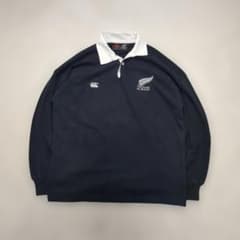✨90s！CANTERBURY ALL BLACKS 長袖ラガーシャツ M - メルカリ