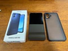 Samsung Galaxy A25 ブラック ケースとスクリーンプロテクターのサムネイル