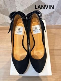 LANVIN en Bleu パンプス ブラック リボンのサムネイル